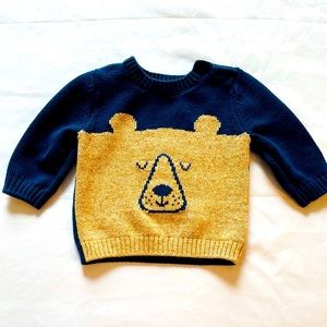 Kids Gap toddler boy bear sweater size 6-12